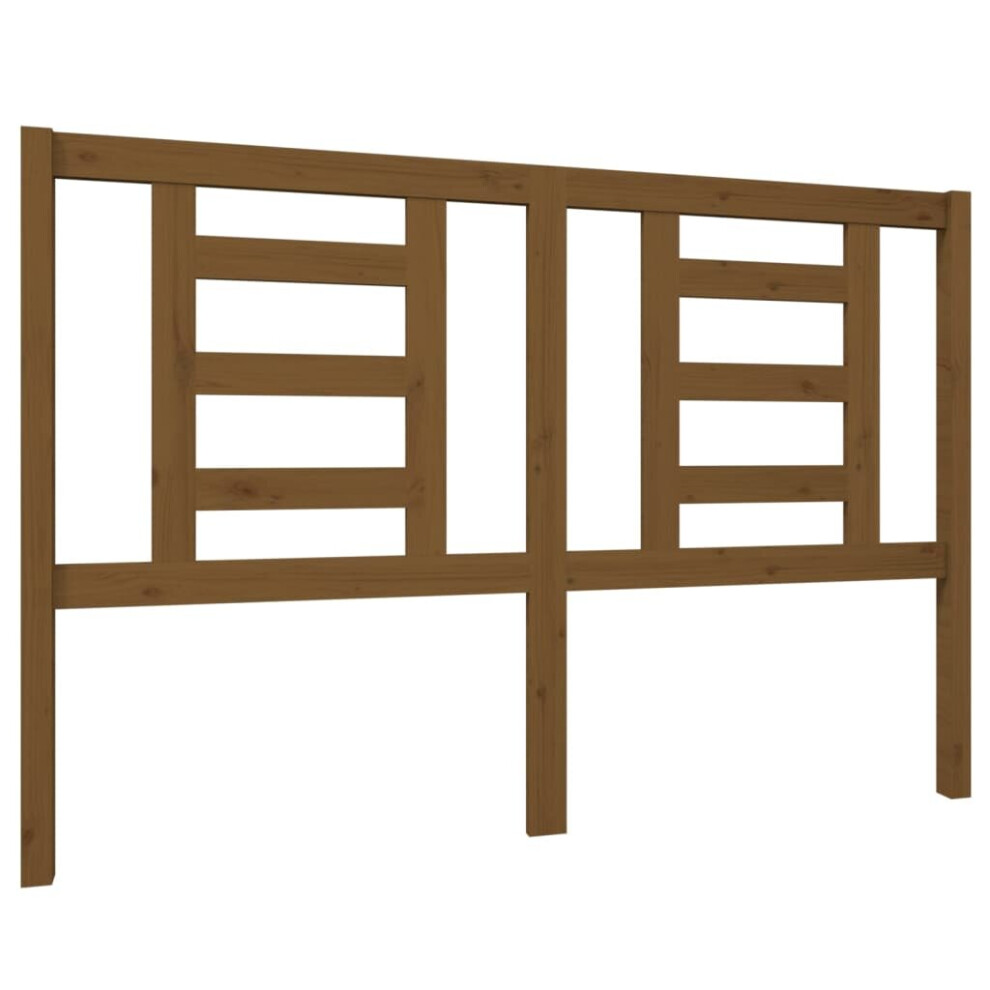 Vidaxl (Honey Brown, 146 X 4 X 100 Cm) Bed Headboard Bedroom Bed Header Decorative Headboard Solid Wood Pine