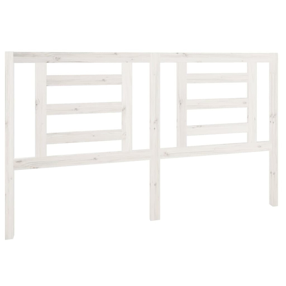 Vidaxl (White, 166 X 4 X 100 Cm) Bed Headboard Bedroom Bed Header Decorative Headboard Solid Wood Pine