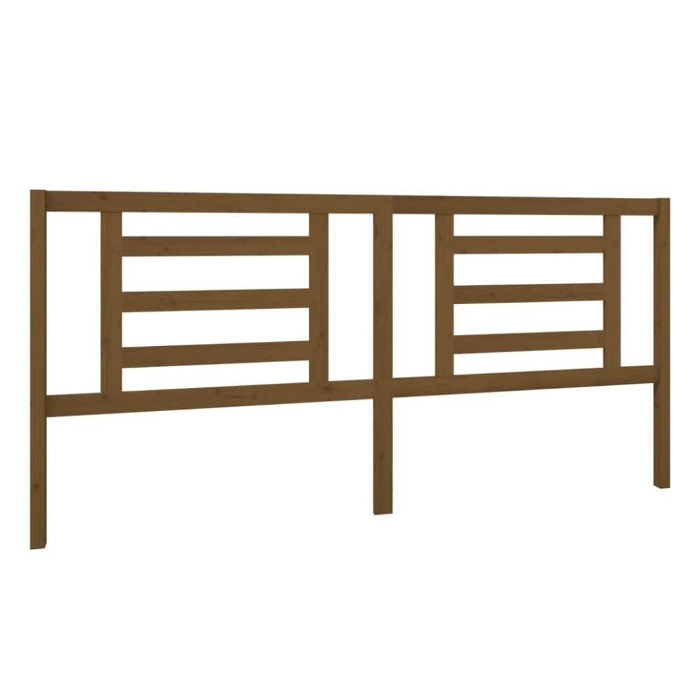 Vidaxl Brown (Honey 206 X 4 X 100 Cm) Bed Headboard Bedroom Bed Header Decorative Headboard Solid Wood Pine