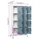 VidaXL (light grey and dark grey, 90 x 45 x 180 cm) vidaXL Locker Cabinet Steel Office Storage Locker Cabinet Multi Colours/Models 4