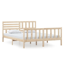 (brown, 160 x 200 cm) vidaXL Bed Frame Bed Base Bedstead Bedroom Mattress Foundation Solid Wood