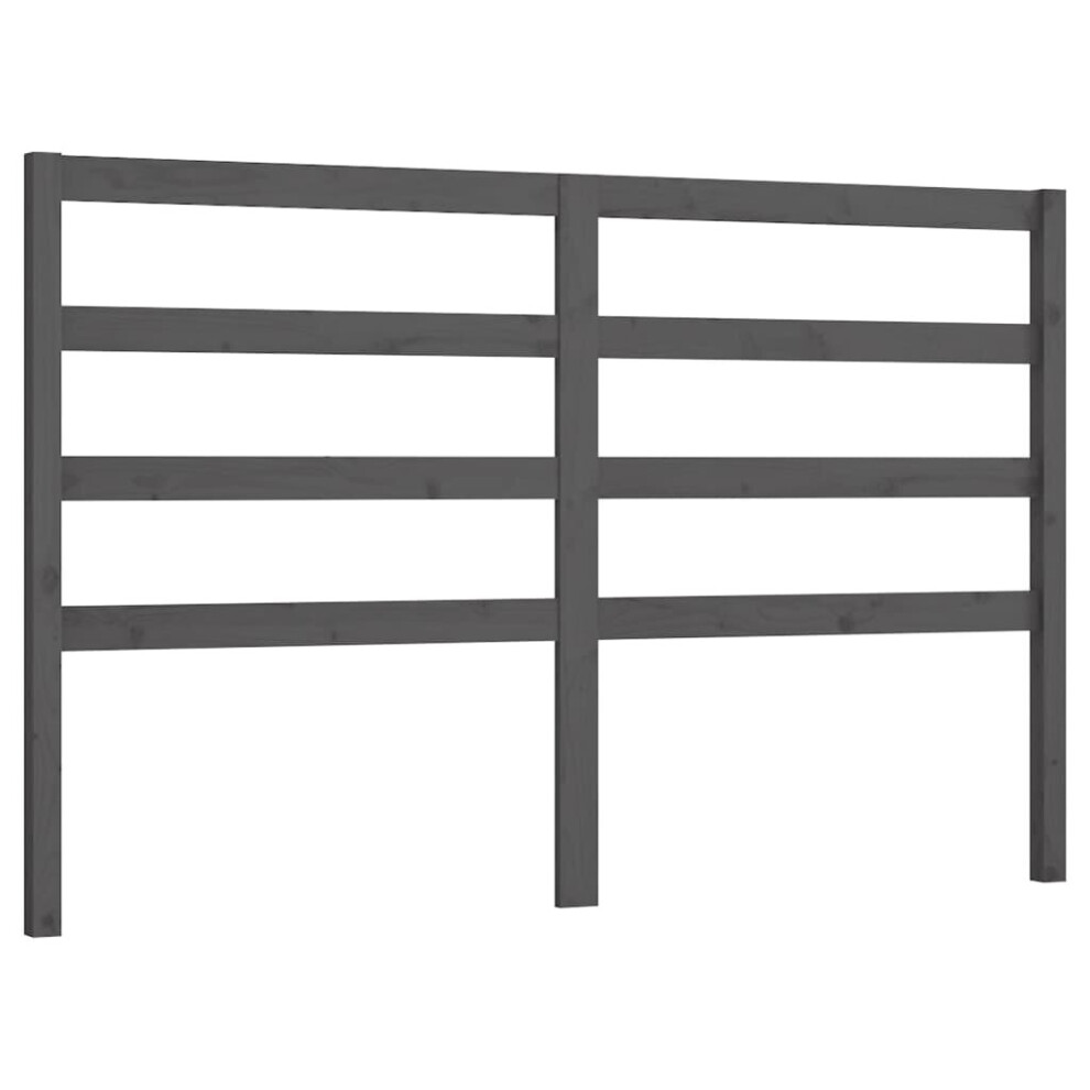 Vidaxl (Grey, 146 X 4 X 100 Cm) Solid Wood Pine Bed Headboard Home Furniture Multi Colours Multi Sizes