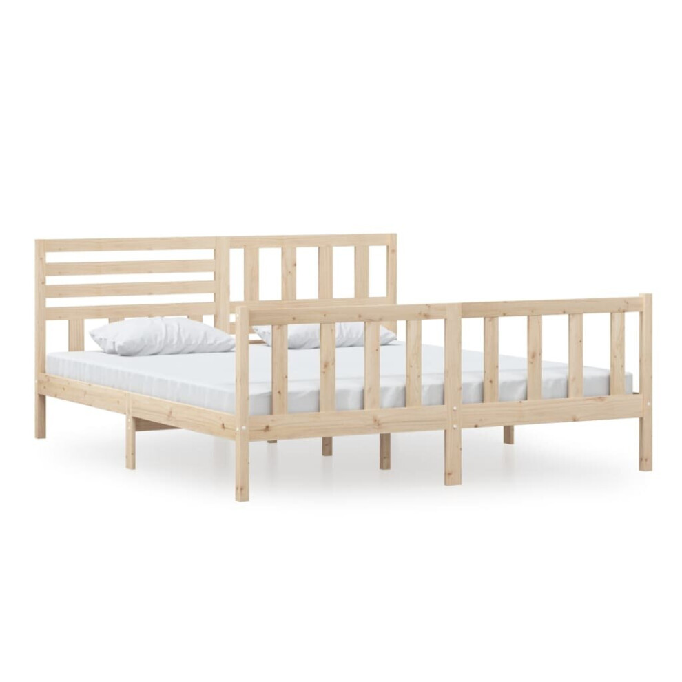 (brown, 180 x 200 cm) vidaXL Solid Wood Bed Frame Wooden Bedstead Furniture Multi Colours/Sizes