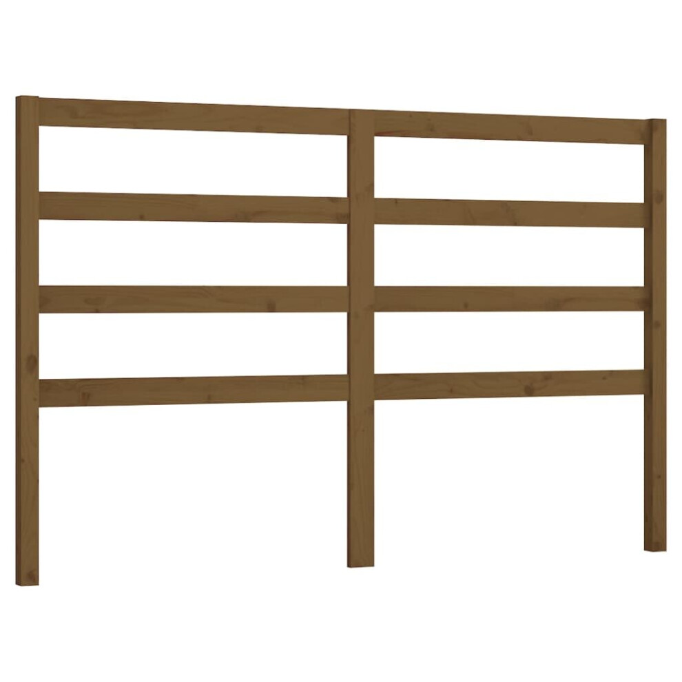 Vidaxl (Honey Brown, 126 X 4 X 100 Cm) Solid Wood Pine Bed Headboard Home Furniture Multi Colours Multi Sizes