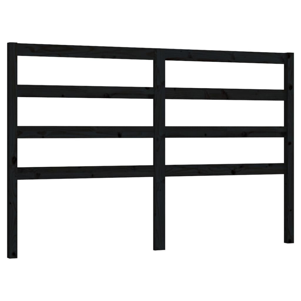 Vidaxl (Black, 146 X 4 X 100 Cm) Solid Wood Pine Bed Headboard Home Furniture Multi Colours Multi Sizes