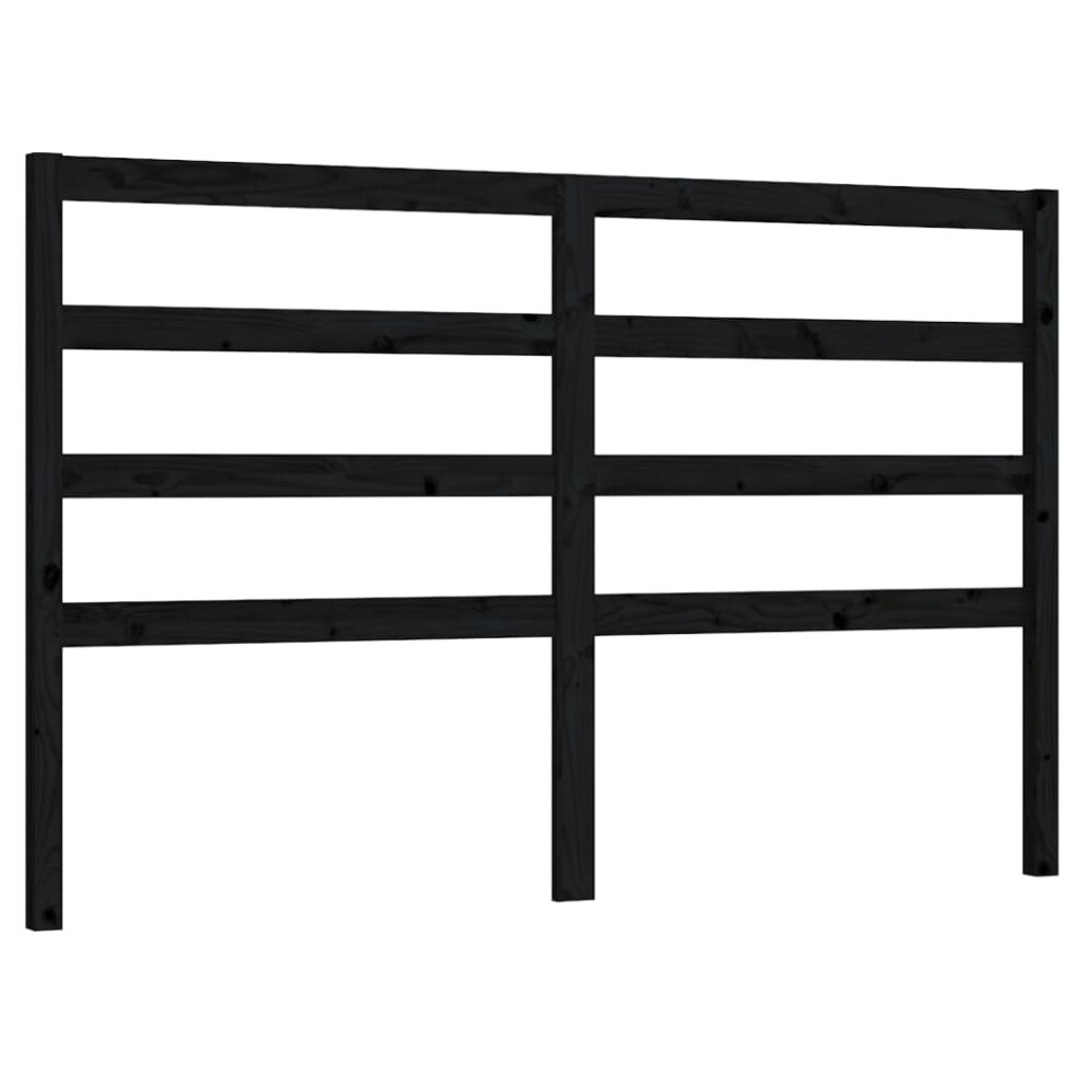Vidaxl (Black, 126 X 4 X 100 Cm) Solid Wood Pine Bed Headboard Home Furniture Multi Colours Multi Sizes