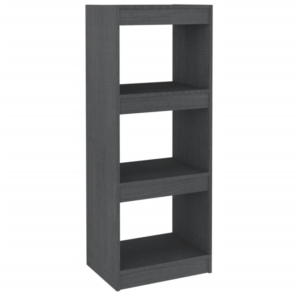 Vidaxl (Grey, 40 X 30 X 103.5 Cm) Book Cabinet/Room Divider Storage Book Rack Bookshelf Solid Wood Pine
