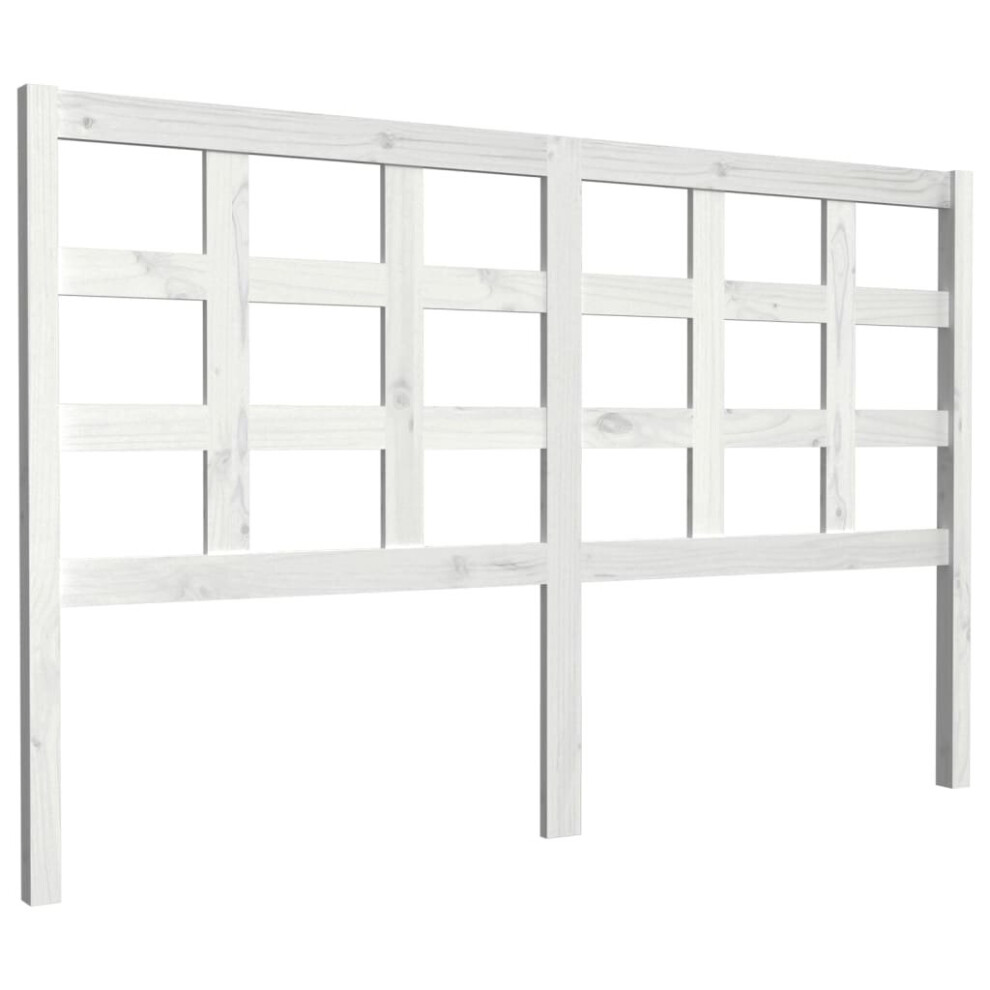 Vidaxl White (, 156 X 4 X 100 Cm) Bed Headboard Home Bedroom Decorative Bed Header Panel Solid Wood Pine