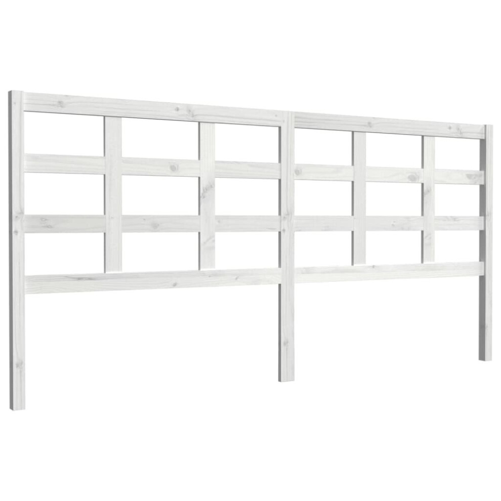 (white, 205.5 x 4 x 100 cm) vidaXL Solid Wood Pine Bed Headboard Wooden Bed Header Multi Colours/Sizes