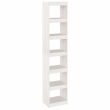 (white, 40 x 30 x 199 cm) vidaXL Book Cabinet/Room Divider Storage Book Rack Bookshelf Solid Wood Pine