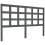 VidaXL (grey, 156 x 4 x 100 cm) vidaXL Bed Headboard Home Bedroom Decorative Bed Header Panel Solid Wood Pine 1