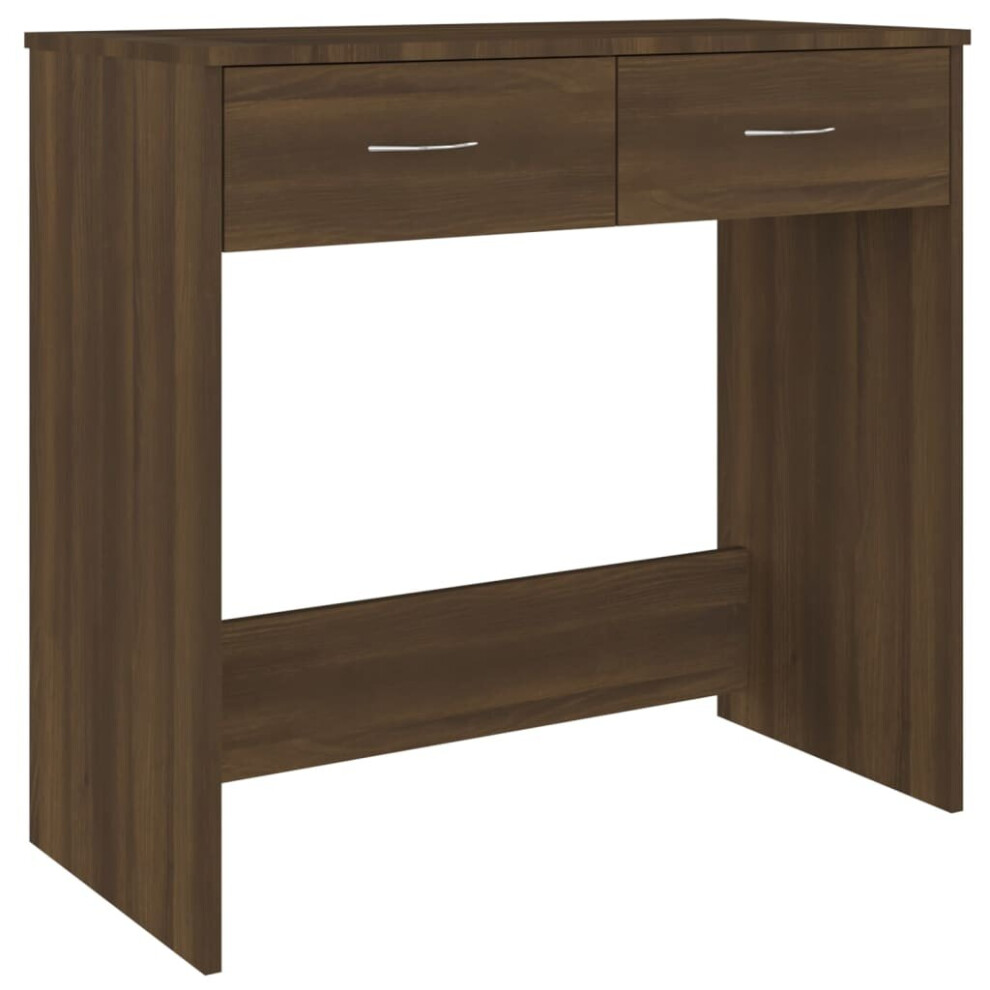 (brown oak) vidaXL Desk Workstation Corner Office Table Computer Desk Engineered Wood