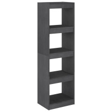 (grey, 40 x 30 x 135.5 cm) vidaXL Book Cabinet/Room Divider Storage Book Rack Bookshelf Solid Wood Pine
