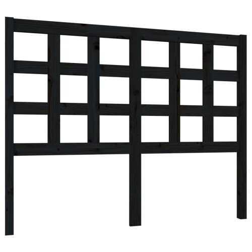 VidaXL (black, 125.5 x 4 x 100 cm) vidaXL Bed Headboard Home Bedroom Decorative Bed Header Panel Solid Wood Pine