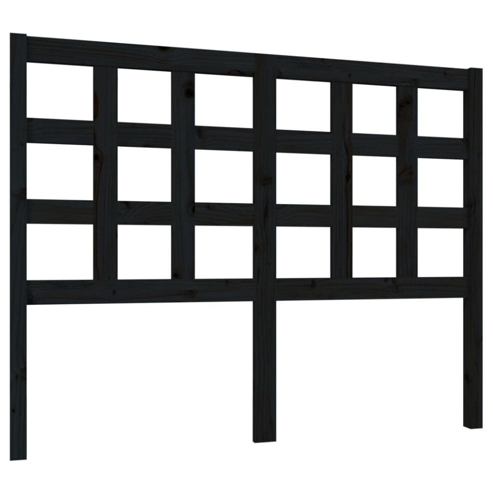 (black, 125.5 x 4 x 100 cm) vidaXL Bed Headboard Home Bedroom Decorative Bed Header Panel Solid Wood Pine