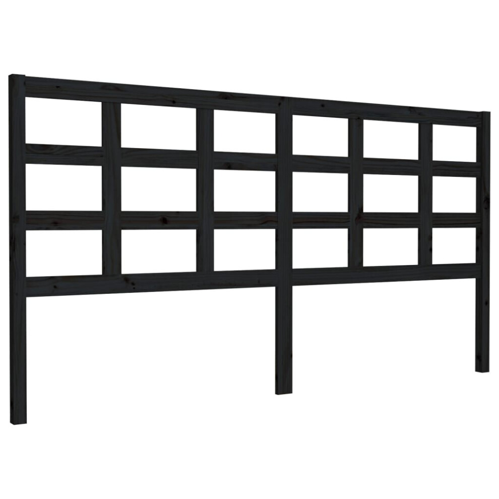 (black, 185.5 x 4 x 100 cm) vidaXL Bed Headboard Home Bedroom Decorative Bed Header Panel Solid Wood Pine
