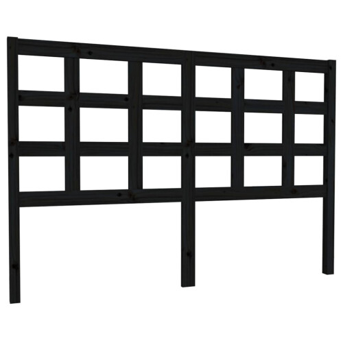 VidaXL (black, 145.5 x 4 x 100 cm) vidaXL Bed Headboard Home Bedroom Decorative Bed Header Panel Solid Wood Pine