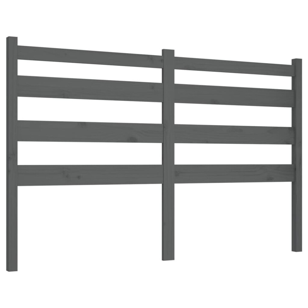 Vidaxl (Grey, 146 X 4 X 100 Cm) Bed Headboard Bedroom Bed Header Decorative Headboard Solid Wood Pine