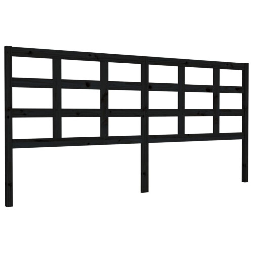 VidaXL (black, 205.5 x 4 x 100 cm) vidaXL Bed Headboard Home Bedroom Decorative Bed Header Panel Solid Wood Pine