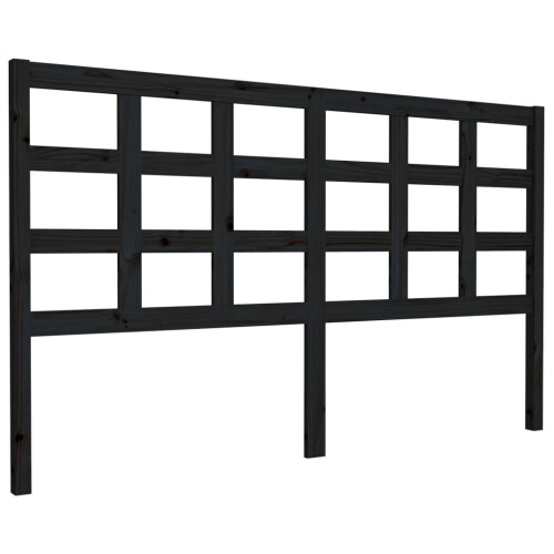 VidaXL (black, 165.5 x 4 x 100 cm) vidaXL Bed Headboard Home Bedroom Decorative Bed Header Panel Solid Wood Pine