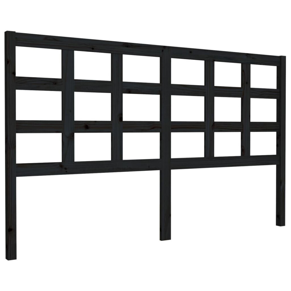 (black, 165.5 x 4 x 100 cm) vidaXL Solid Wood Pine Bed Headboard Wooden Bed Header Multi Colours/Sizes