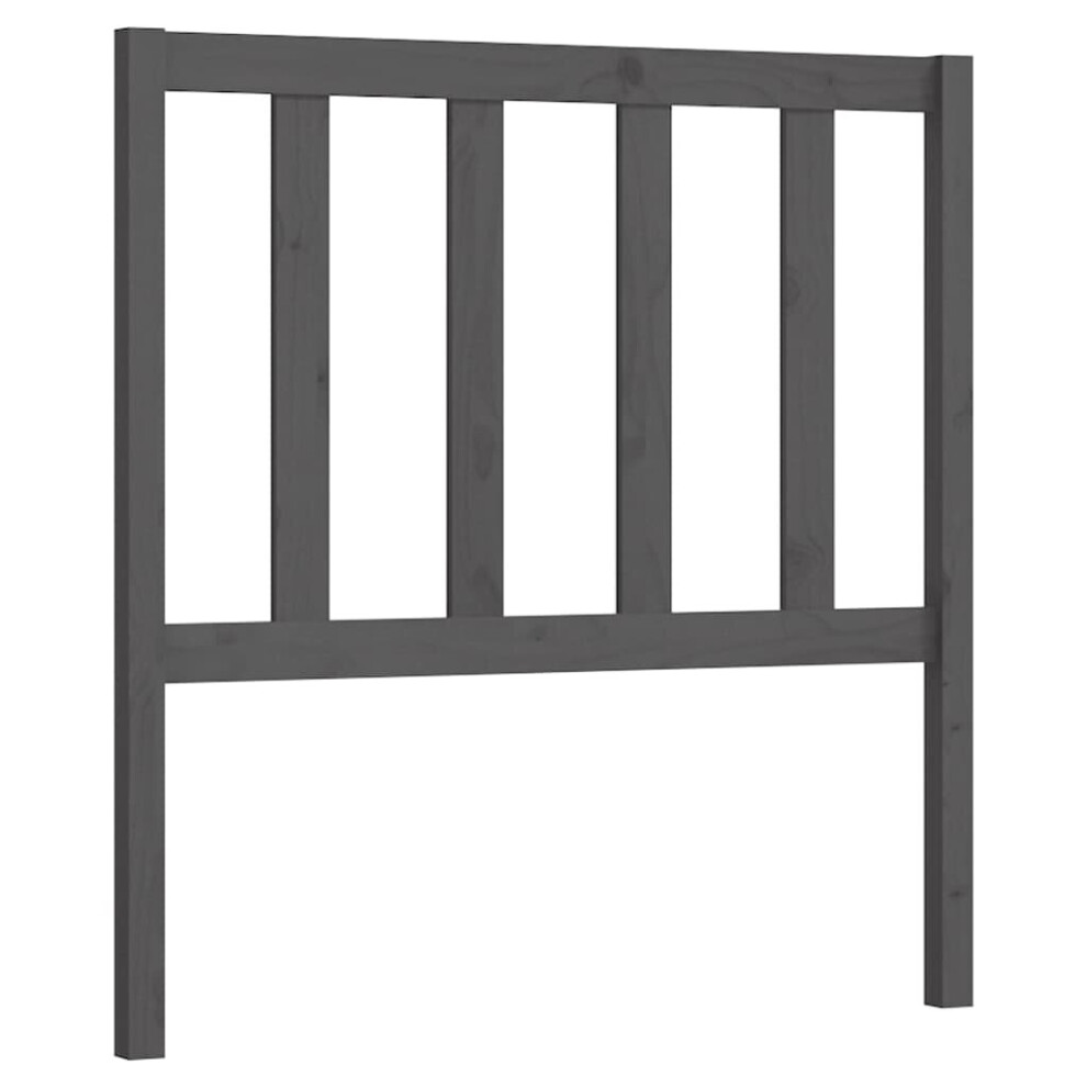 Vidaxl (, 96 X X 100 Cm) Solid Wood Pine Bed Headboard Bedroom Furniture Multi Colours/Sizes Grey Size 4