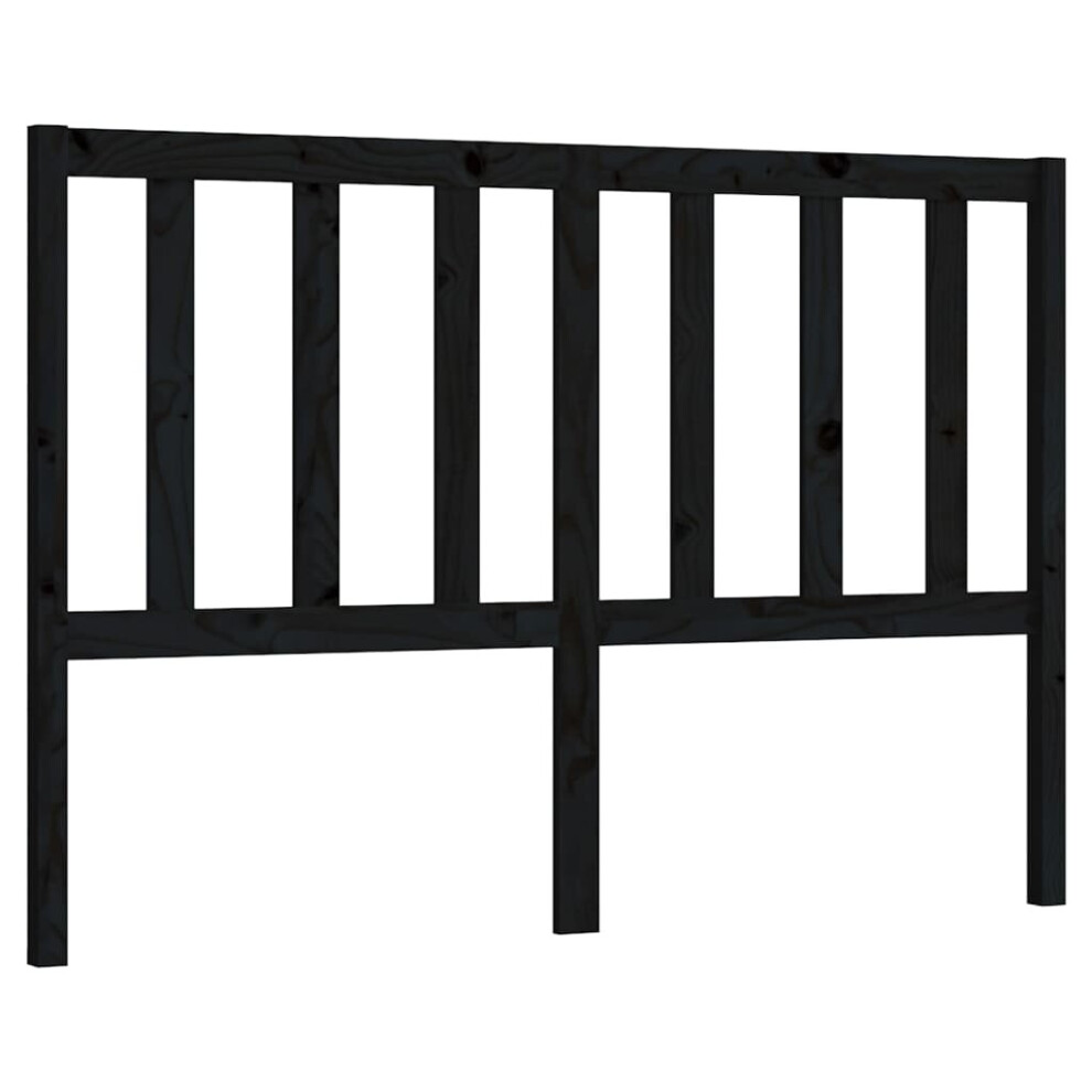 Vidaxl (Black, 126 X 4 X 100 Cm) Solid Wood Pine Bed Headboard Bedroom Furniture Multi Colours/Sizes