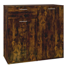 (smoked oak, 80 x 36 x 75 cm) vidaXL Sideboard Side Cabinet Organiser Cupboard Highboard Engineered Wood