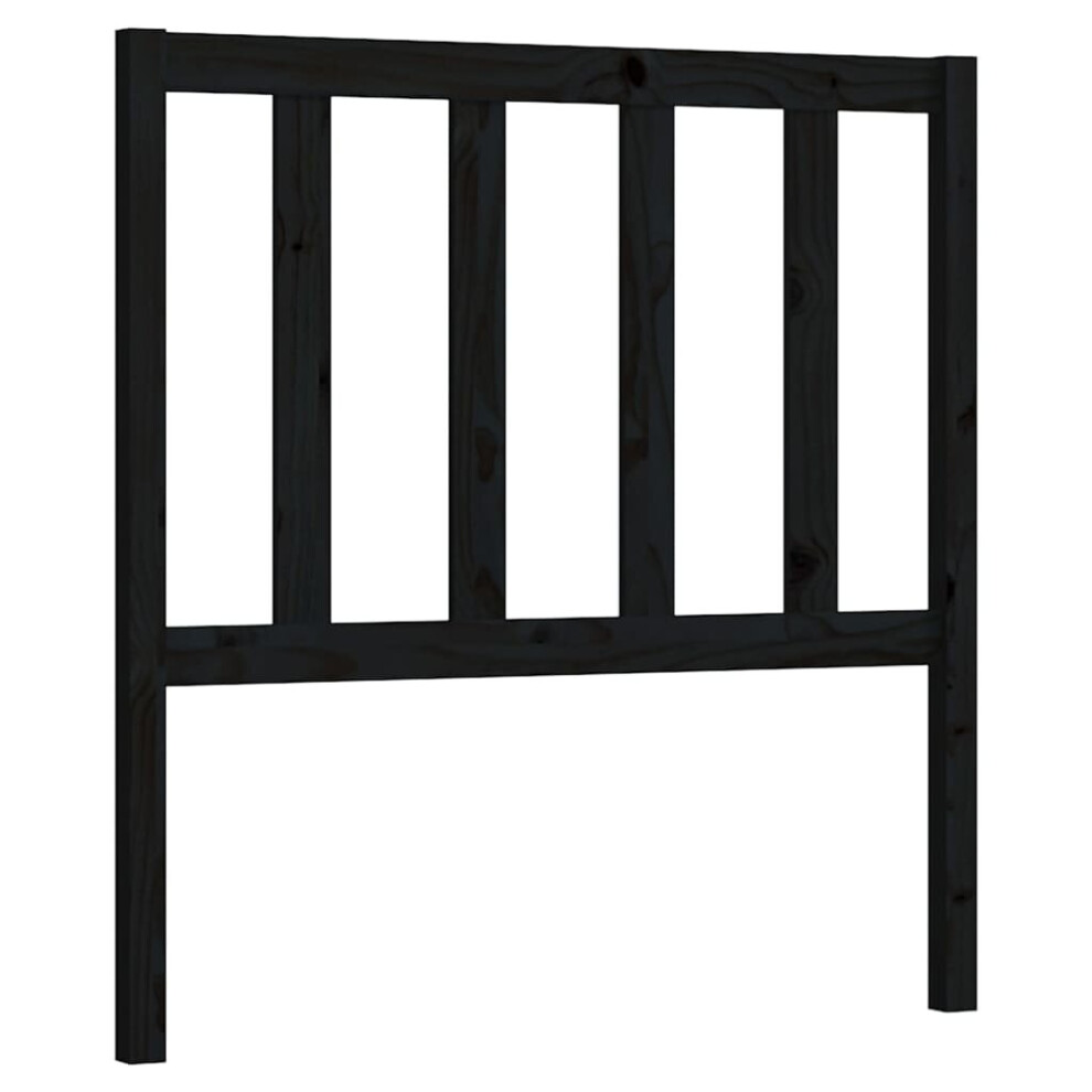 (black, 81 x 4 x 100 cm) vidaXL Solid Wood Pine Bed Headboard Bedroom Furniture Multi Colours/Sizes