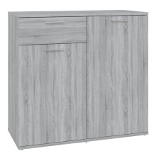 (grey sonoma, 80 x 36 x 75 cm) vidaXL Sideboard Side Cabinet Organiser Cupboard Highboard Engineered Wood