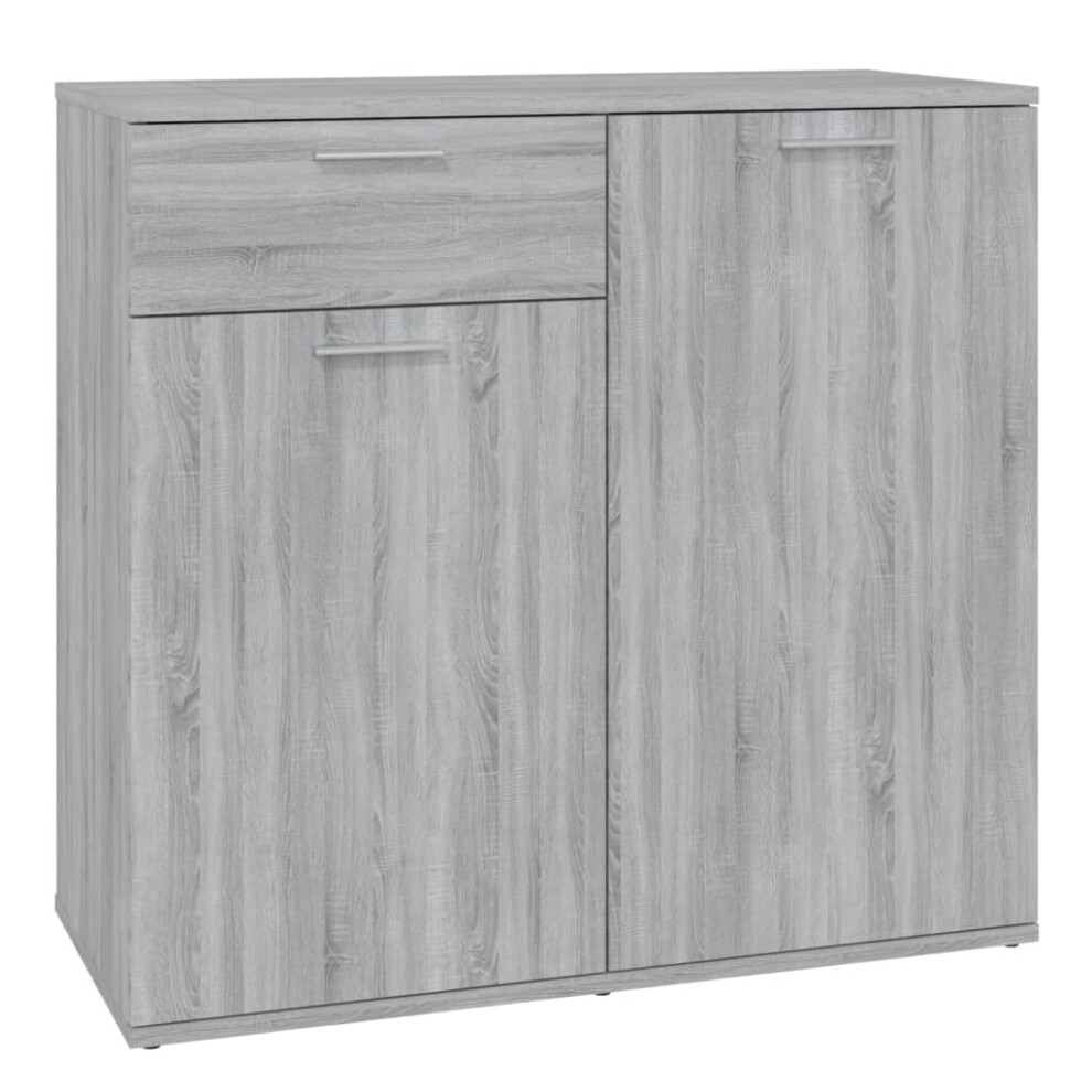 (grey sonoma, 80 x 36 x 75 cm) vidaXL Sideboard Engineered Wood Shelf 80x36x75/160x36x75 cm Multi Colors