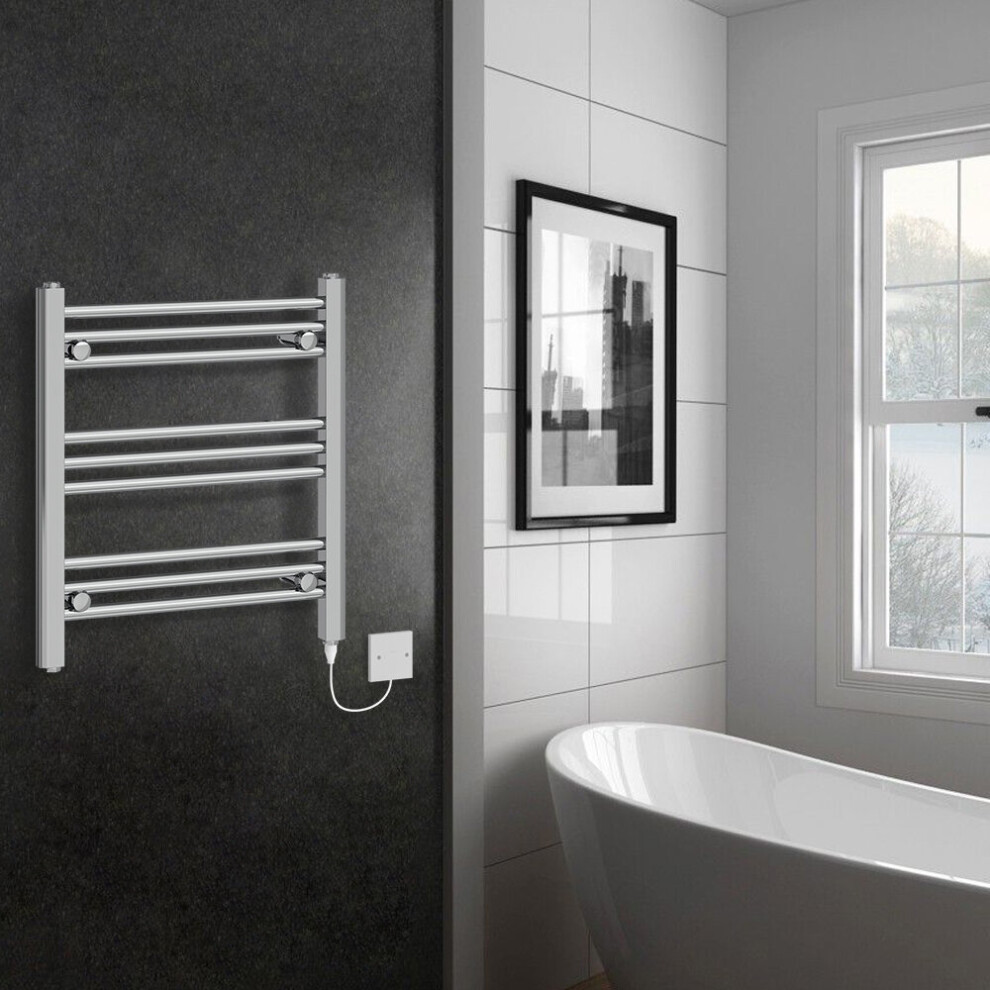 Warmehaus (600X540mm - 100W) Electric Straight Heated Towel Rail