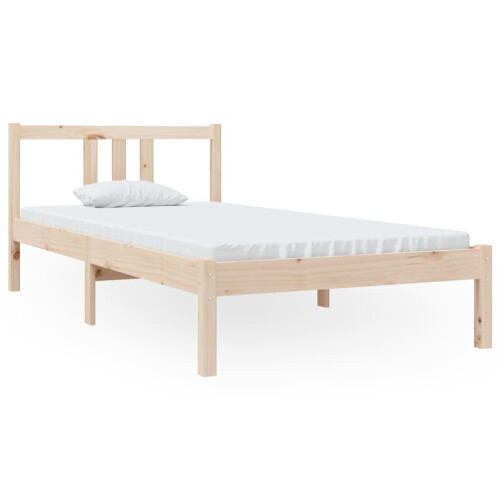 VidaXL (brown, 90 x 190 cm) vidaXL Solid Wood Bed Frame Wooden Platform Bed Multi Colours Multi Sizes