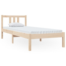 (brown, 75 x 190 cm) vidaXL Solid Wood Bed Frame Wooden Platform Bed Multi Colours Multi Sizes