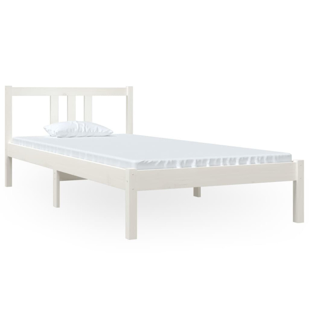 (white, 90 x 200 cm) vidaXL Solid Wood Bed Frame Wooden Platform Bed Multi Colours Multi Sizes