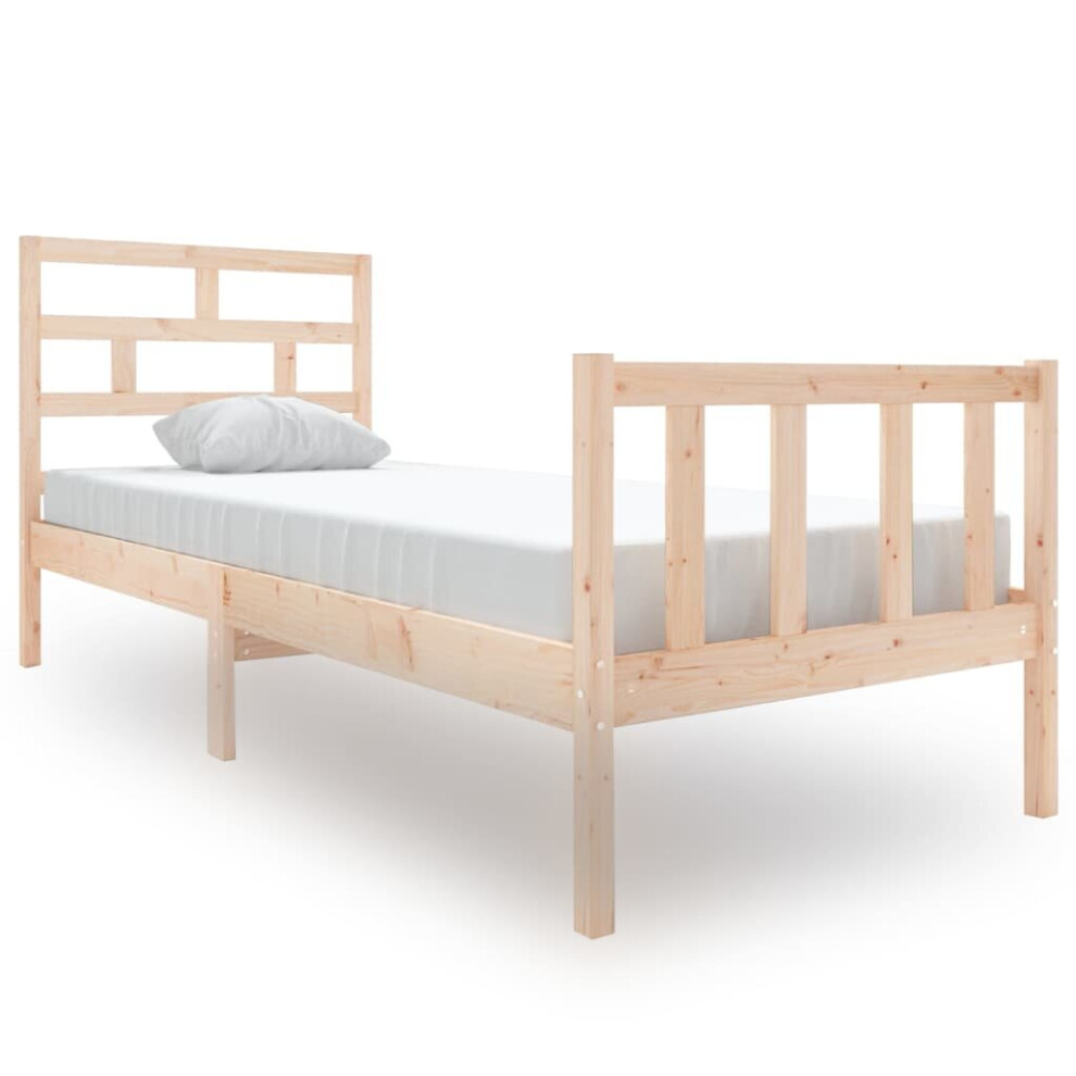 (brown, 75 x 190 cm) vidaXL Solid Wood Pine Bed Frame Bedroom Bedstead Multi Colours Multi Sizes