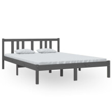 (grey, 140 x 200 cm) vidaXL Solid Wood Bed Frame Wooden Platform Bed Multi Colours Multi Sizes