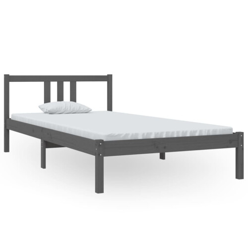 VidaXL (grey, 100 x 200 cm) vidaXL Solid Wood Bed Frame Wooden Platform Bed Multi Colours Multi Sizes