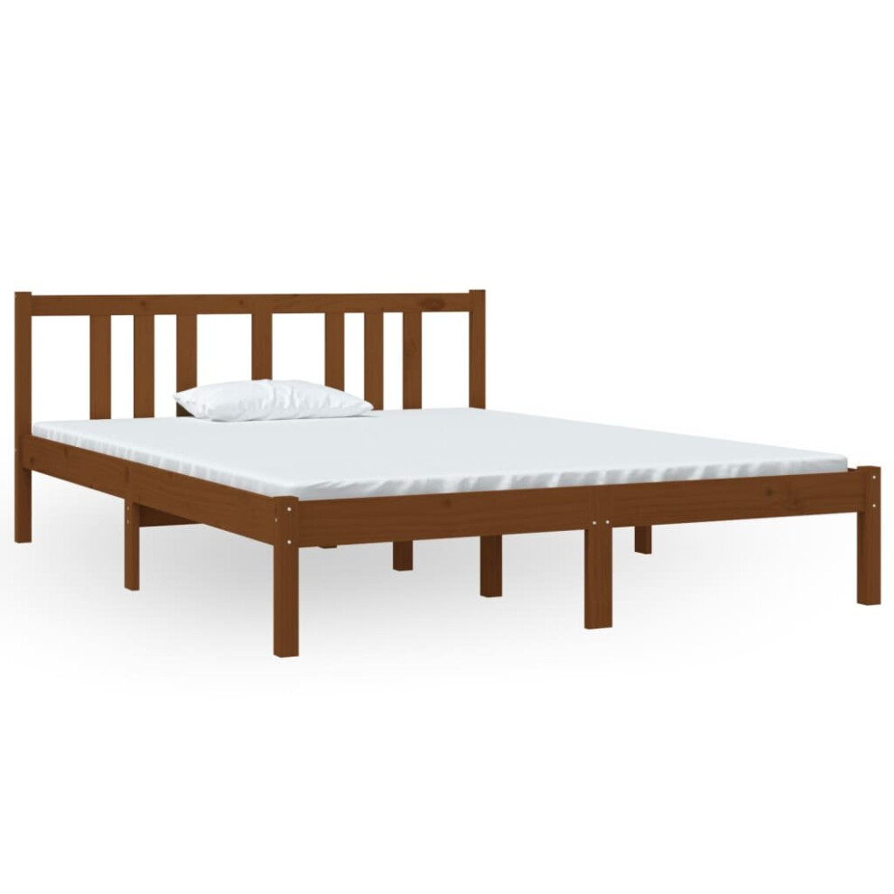 (honey brown, 140 x 190 cm) vidaXL Solid Wood Bed Frame Wooden Platform Bed Multi Colours Multi Sizes