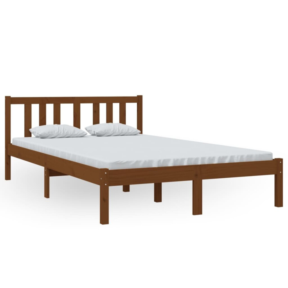 Vidaxl (Honey Brown, 120 X 200 Cm) Solid Wood Bed Frame Wooden Platform Bed Multi Colours Multi Sizes