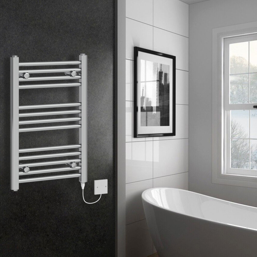 Warmehaus (700X450mm - 100W) Electric Straight Heated Towel Rail
