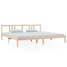 (brown, 200 x 200 cm) vidaXL Solid Wood Bed Frame Wooden Platform Bed Multi Colours Multi Sizes