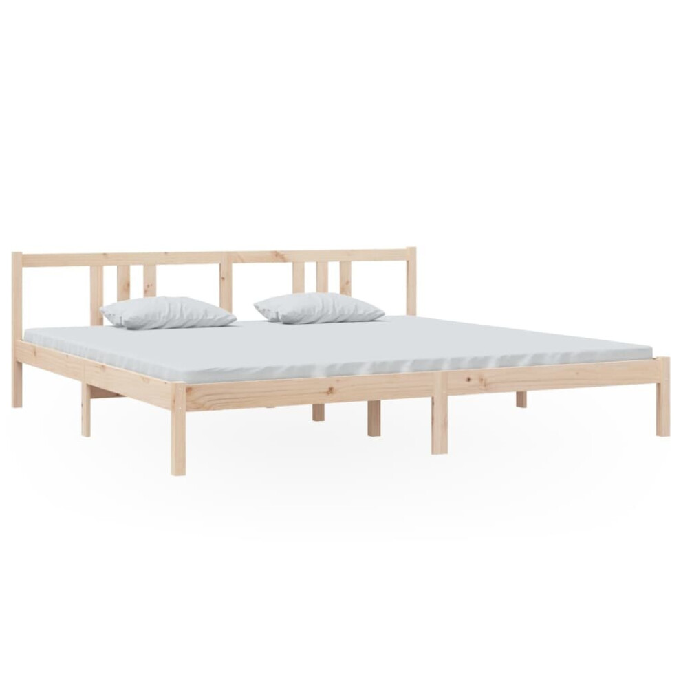 Vidaxl (Brown, 200 X 200 Cm) Solid Wood Bed Frame Wooden Platform Bed Multi Colours Multi Sizes