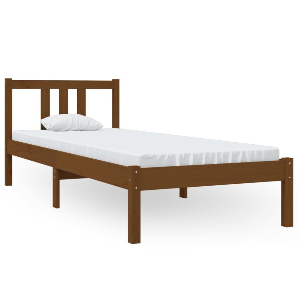 (honey brown, 75 x 190 cm) vidaXL Solid Wood Bed Frame Wooden Platform Bed Multi Colours Multi Sizes