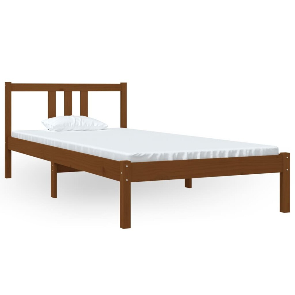 Vidaxl (Honey Brown, 90 X 200 Cm) Solid Wood Bed Frame Wooden Platform Bed Multi Colours Multi Sizes