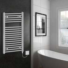 (800x450mm - 300W) WarmeHaus Electric Straight Heated Towel Rail