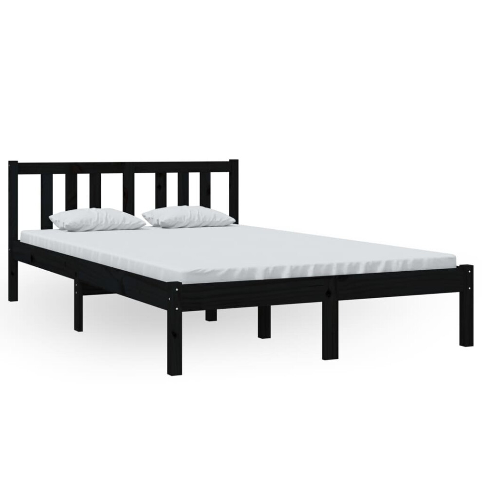 (black, 120 x 200 cm) vidaXL Solid Wood Bed Frame Wooden Platform Bed Multi Colours Multi Sizes