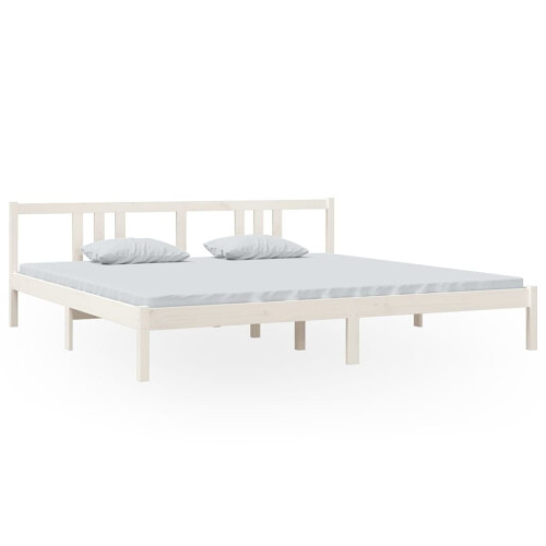 VidaXL (white, 200 x 200 cm) vidaXL Solid Wood Bed Frame Wooden Platform Bed Multi Colours Multi Sizes