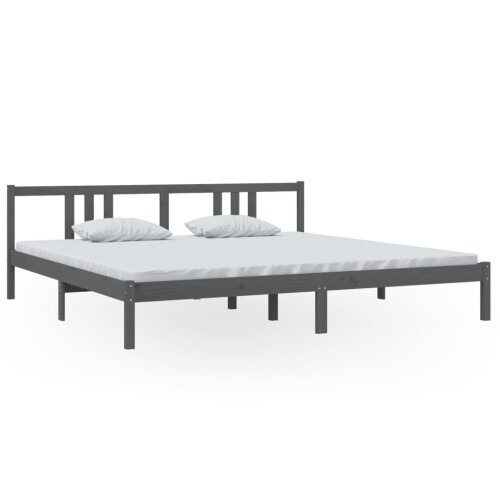 VidaXL (grey, 200 x 200 cm) vidaXL Solid Wood Bed Frame Wooden Platform Bed Multi Colours Multi Sizes