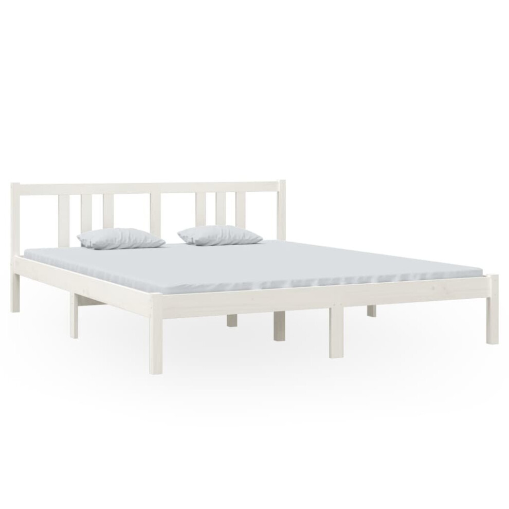 (white, 160 x 200 cm) vidaXL Solid Wood Bed Frame Wooden Platform Bed Multi Colours Multi Sizes